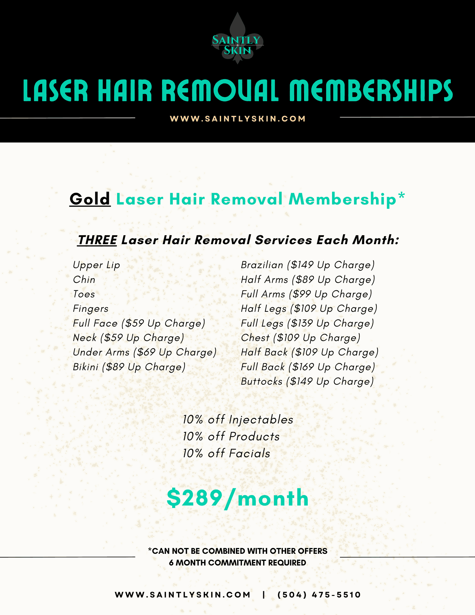 Gold Laser Hair Removal Membership card