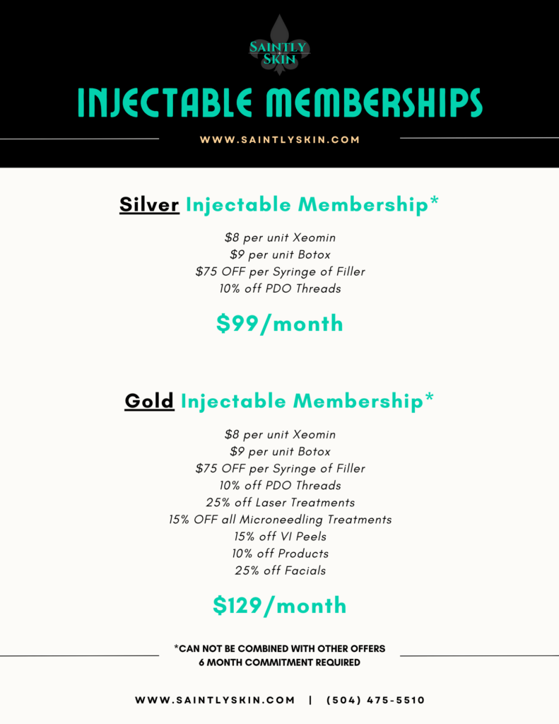 Saintly Skin Injectable Memberships