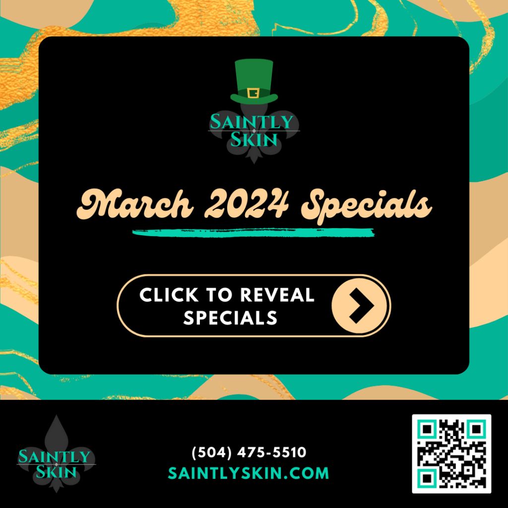 Saintly Skin's March 2024 Specials Cover